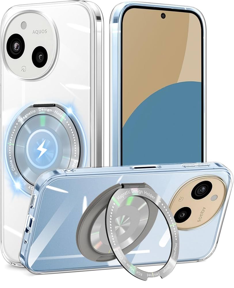 AQUOS sense 9 スマートフォン 本体　ケース付き Amazon.co.jp: AQUOS sense 9 ケース 360°回転スタンド リング